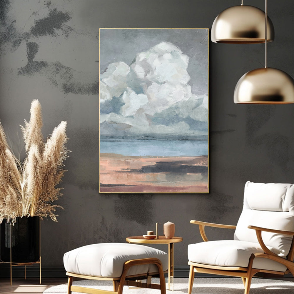 Coastal Serenity Abstract Canvas Wall Art