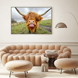 Highland Cow Canvas Wall Art