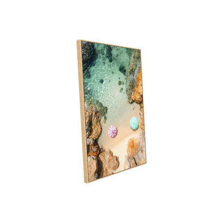 Coastal Serenity- Aerial Beach View Canvas Wall Art