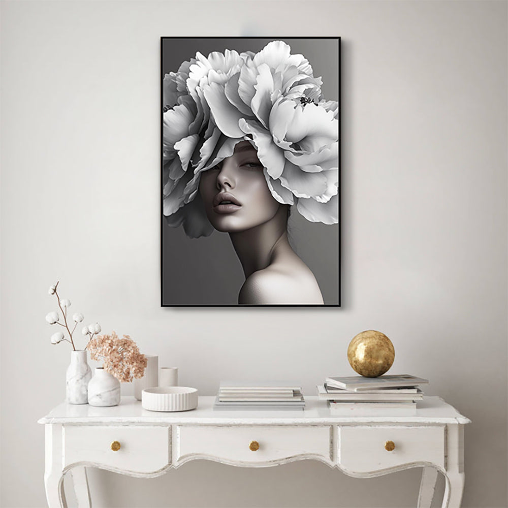 Timeless Floral Portrait Canvas Wall Art