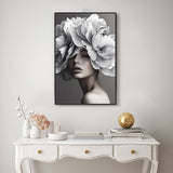 Timeless Floral Portrait Canvas Wall Art