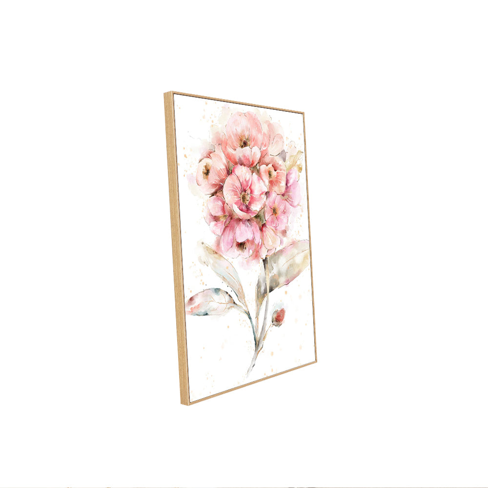 Elegant Pink Floral Watercolor Canvas Wall Art – Blooming Botanical Beauty
