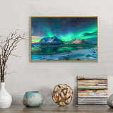 Aurora Borealis over Arctic Mountains Canvas Wall Art