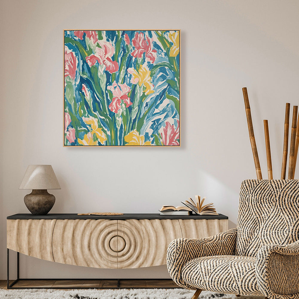 Vibrant Floral - A Celebration Of Color Canvas Wall Art 