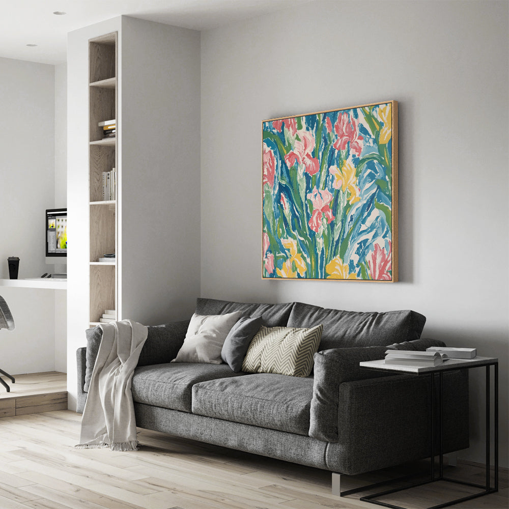 Vibrant Floral - A Celebration Of Color Canvas Wall Art 