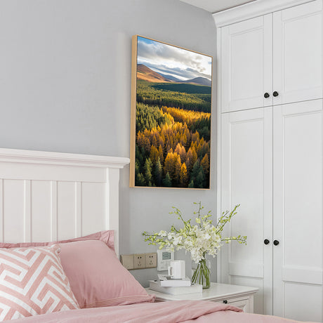 Golden Forest Valley Canvas Wall Art