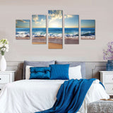 Golden Beach Sunrise Canvas Wall Art