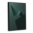 Mystic Green Geometric Shape With Sphere Canvas Wall Art