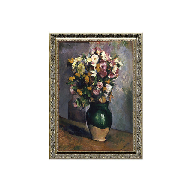 Still Life With Flowers In An Olive Jar By Paul Cezanne