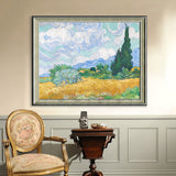 Hand-Painted or Print Canvas Wall Art - Wheat Field with Cypress Trees