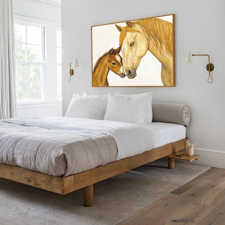 Mother and Foal Horse Portrait-Canvas Wall Art