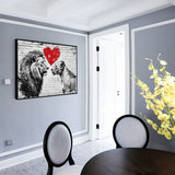 Lion & Lioness Love Canvas Wall Art