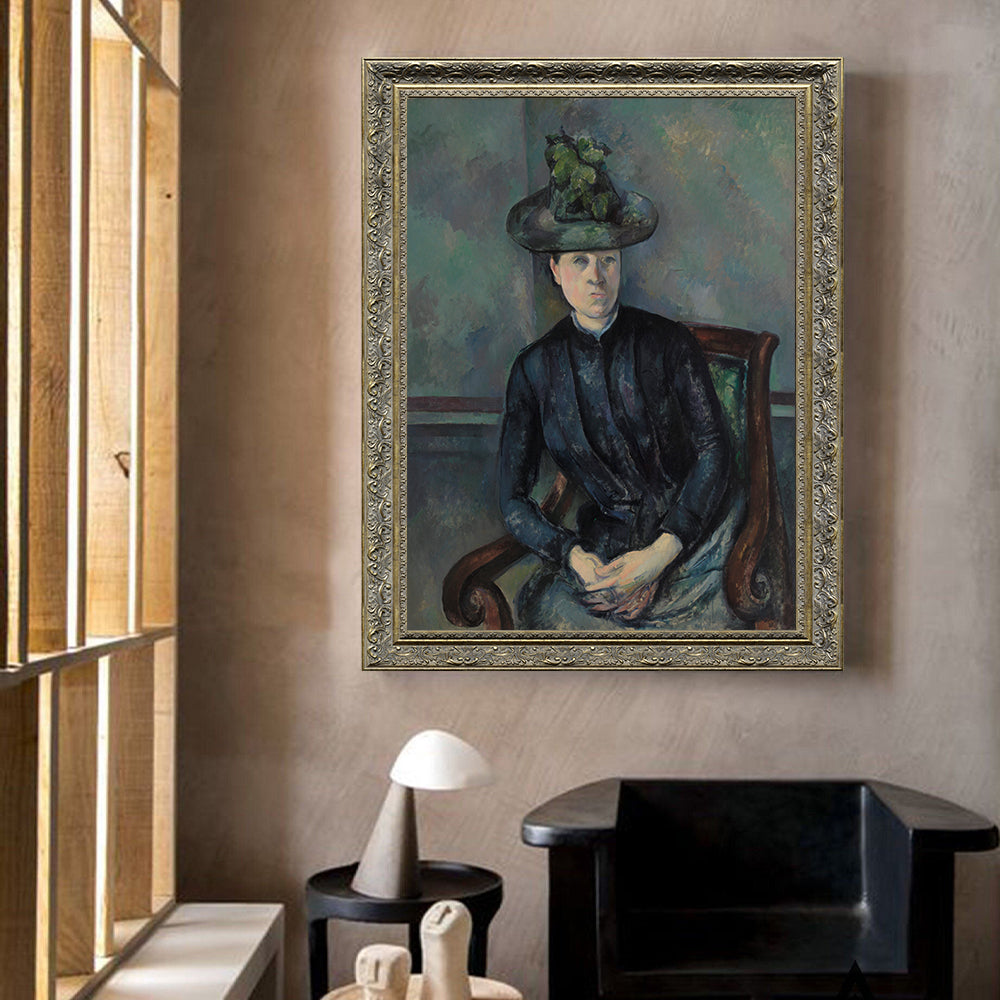 Madame Cézanne with Green Hat By Paul Cézanne