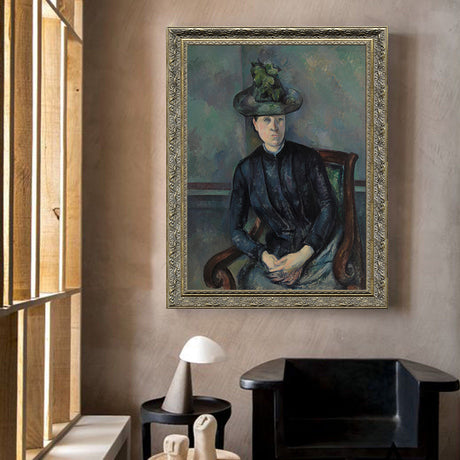 Madame Cézanne with Green Hat By Paul Cézanne