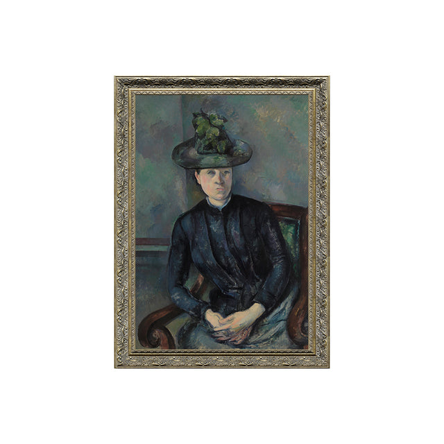 Madame Cézanne with Green Hat By Paul Cézanne