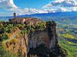 Majestic Cliffside Village Canvas Wall Art
