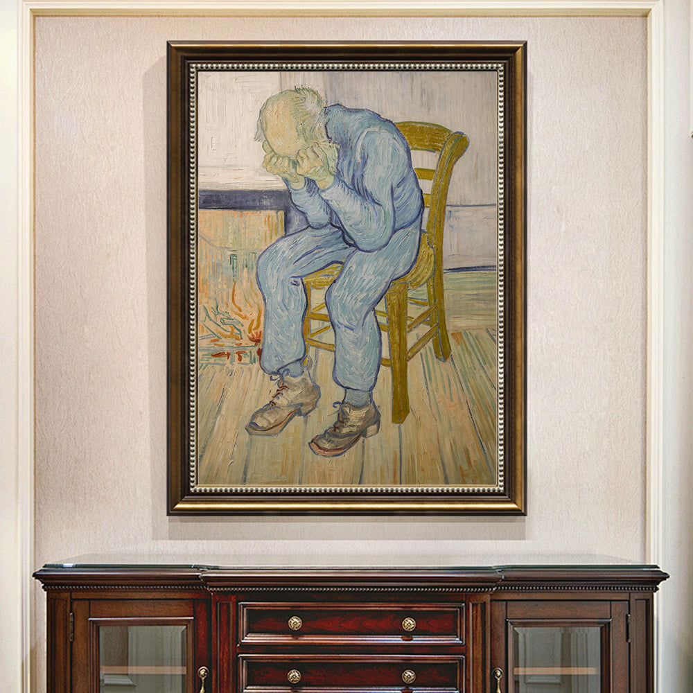 Sorrow Of An Old Man - Inspired By Vincent Van Gogh Canvas Wall Art