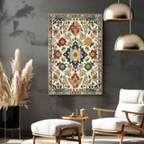 Bohemian Persian Medallion Floral Canvas Wall Art