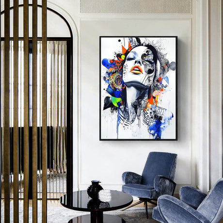 Vivid Expressions: Modern Portrait Canvas Wall Art