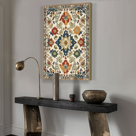 Bohemian Persian Medallion Floral Canvas Wall Art