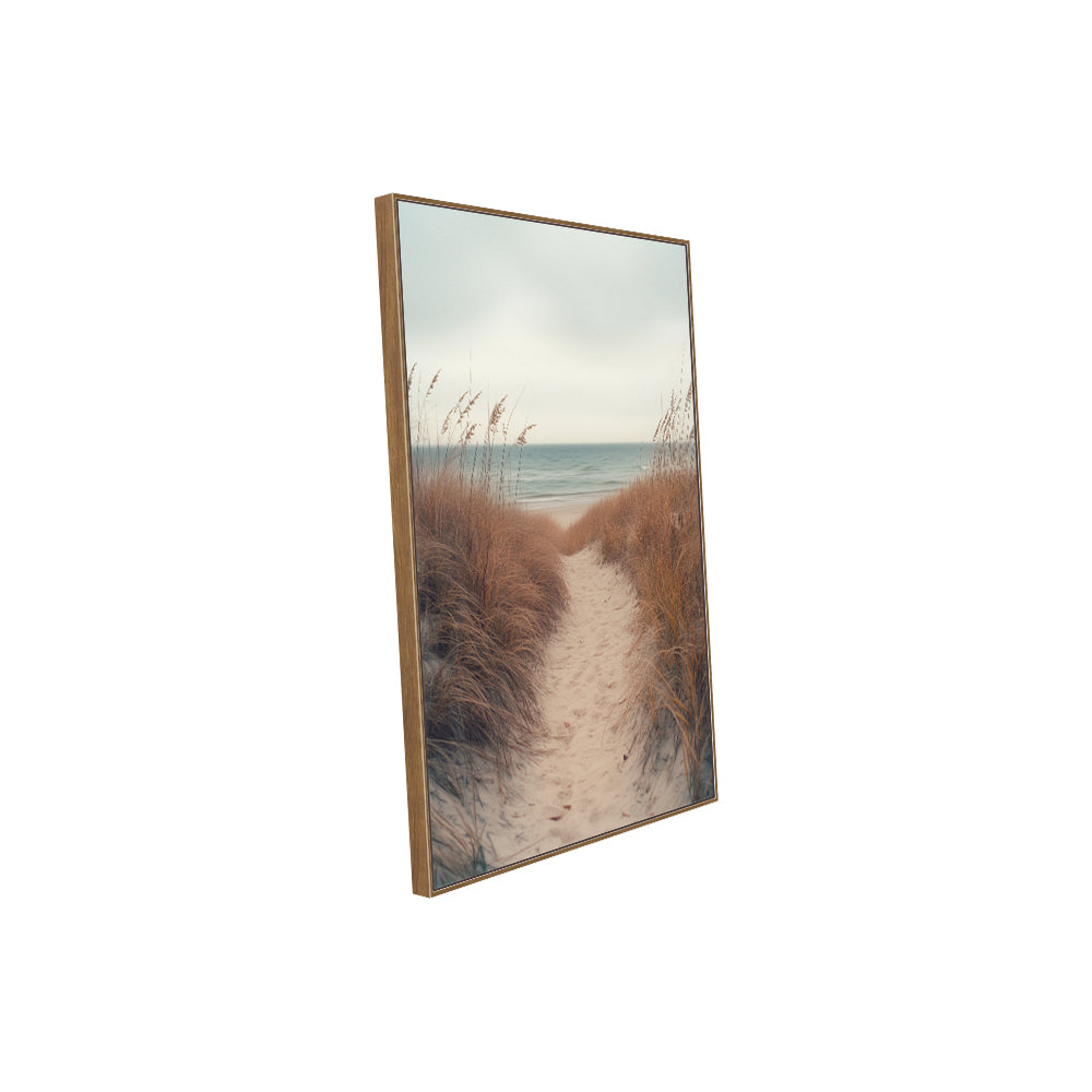 Serene Coastal Path Canvas Wall Art