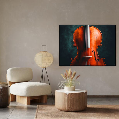 Classic Violin Close-Up-Canvas Wall Art