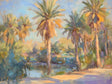 Serene Palm Grove Canvas Wall Art
