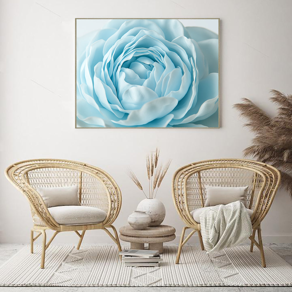 Close-Up Blue Rose Bloom-Canvas Wall Art