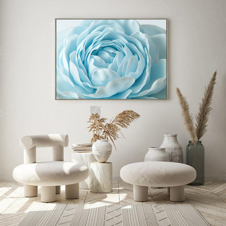 Close-Up Blue Rose Bloom-Canvas Wall Art