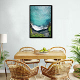 Aerial Ocean Cliff Edge Canvas Wall Art