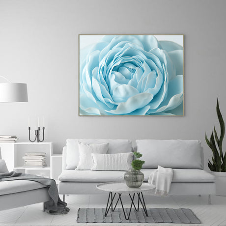 Close-Up Blue Rose Bloom-Canvas Wall Art