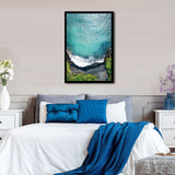 Aerial Ocean Cliff Edge Canvas Wall Art