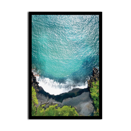 Aerial Ocean Cliff Edge Canvas Wall Art