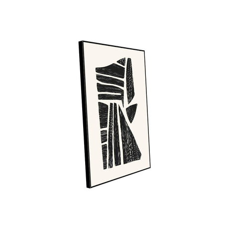 Geometric  Black And White Canvas Wall Art