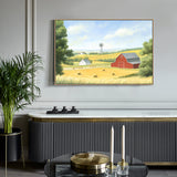 Rustic Farm Landscape Canvas Wall Art