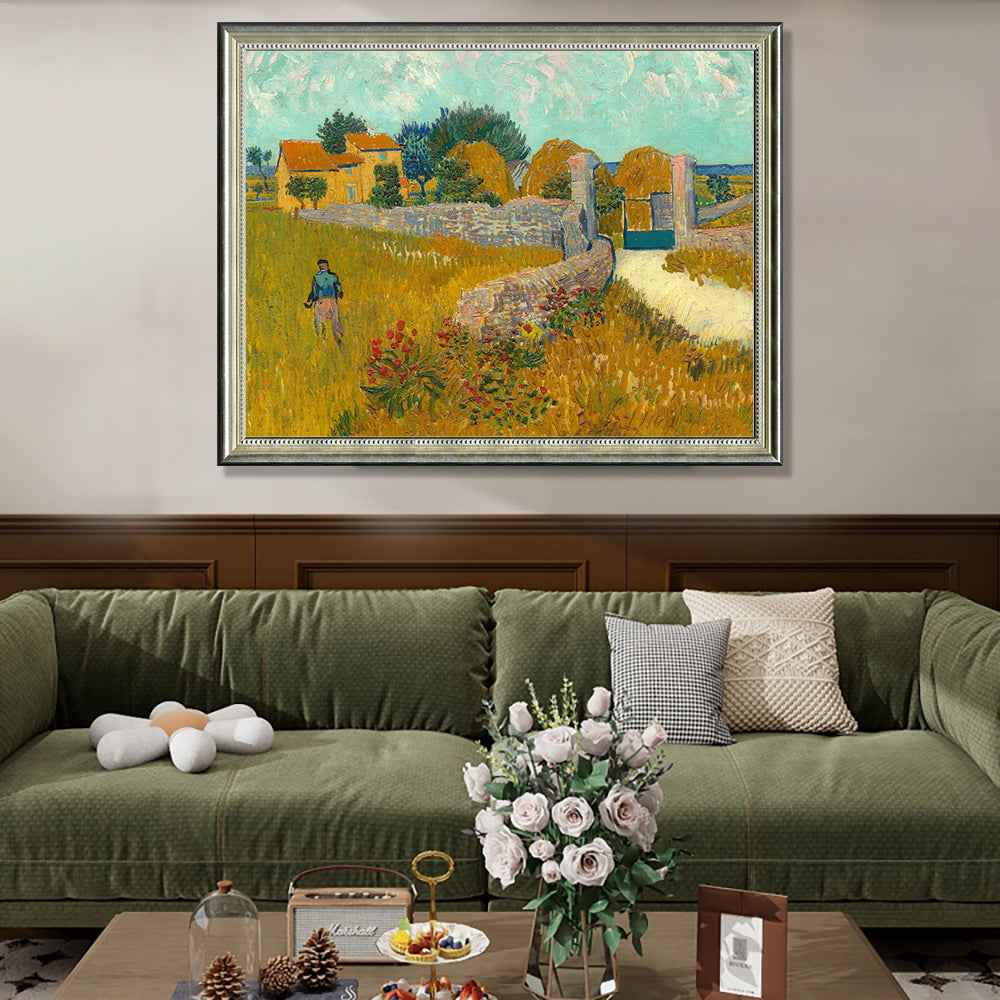 Rustic Village Pathway Canvas Wall Art – Stunning Print & Hand-Painted