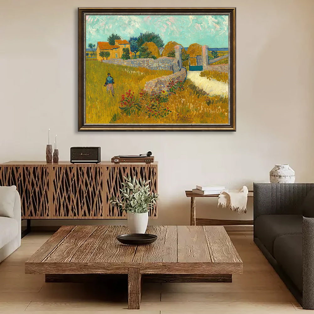 Rustic Village Pathway Canvas Wall Art – Stunning Print & Hand-Painted