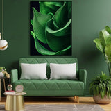 Green Leaf Macro Close-Up-Canvas Wall Art