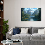 Majestic Mountain and Lake Canvas Wall Art