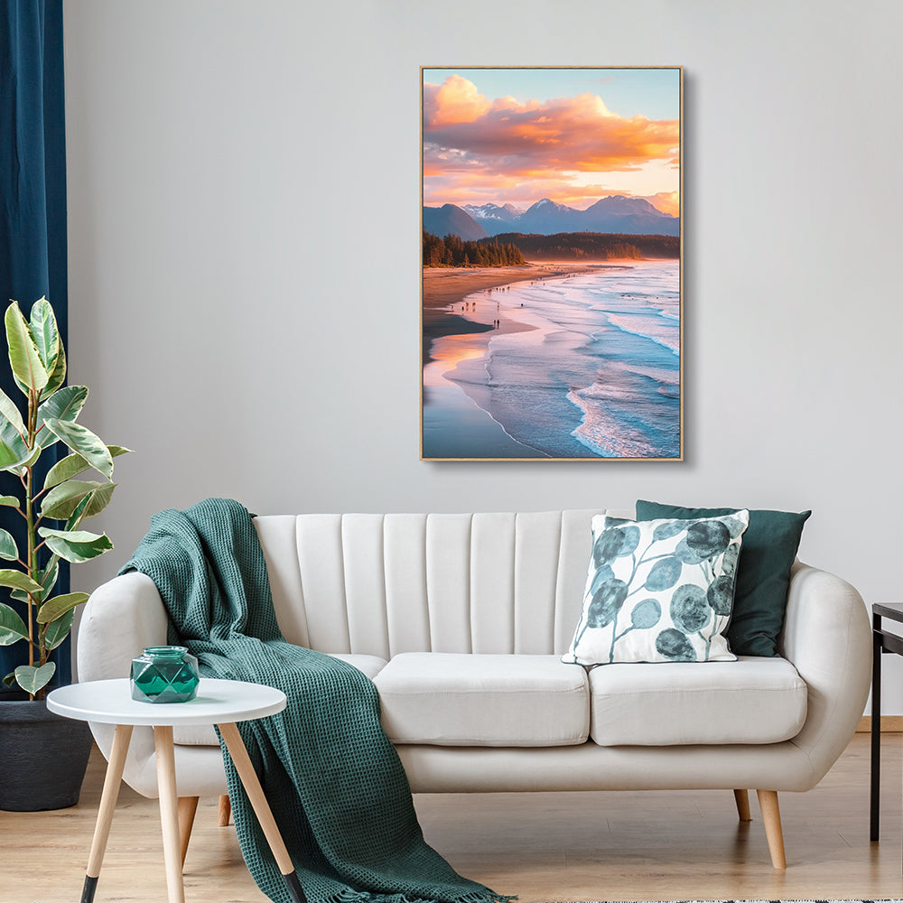 Serene Coastal Sunset Canvas Wall Art