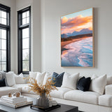 Serene Coastal Sunset Canvas Wall Art