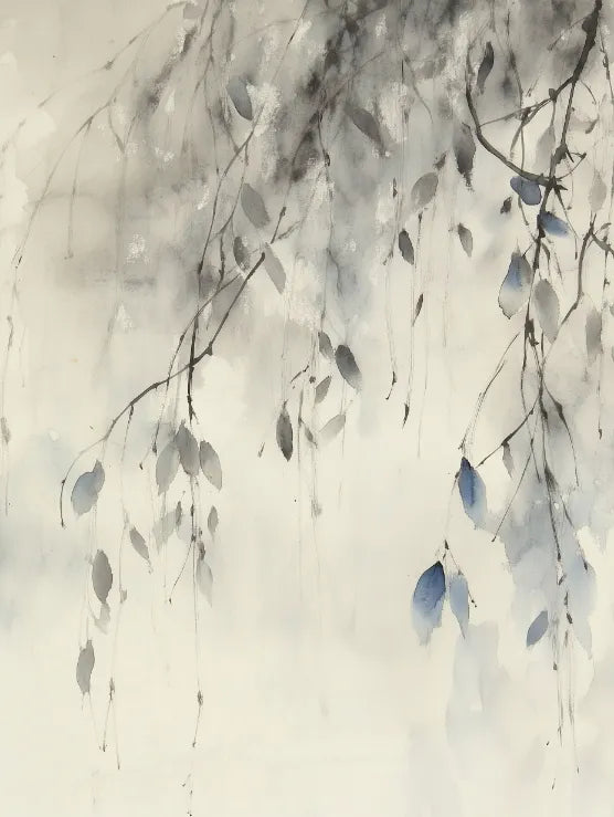 Canvas Wall Art - Serene Watercolor Leaves