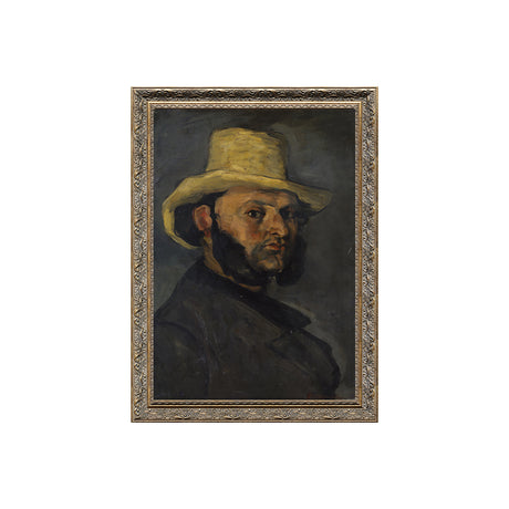 Gustave Boyer In A Straw Hat By Paul Cézanne