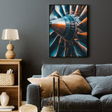 Aviation Engine Marvel-Canvas Wall Art