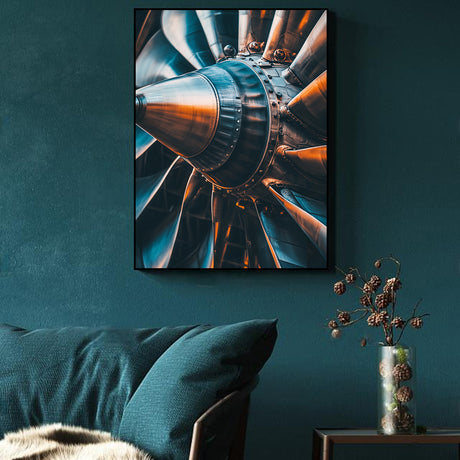 Aviation Engine Marvel-Canvas Wall Art