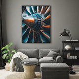 Aviation Engine Marvel-Canvas Wall Art