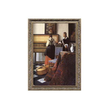 A Lady At The Virginals With A Gentleman By Johannes Vermeer