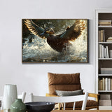 Dynamic Duck Splash Canvas Wall Art – Nature in Motion