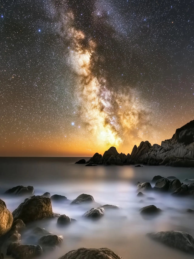 Starry Night-Coastal Canvas Wall Art