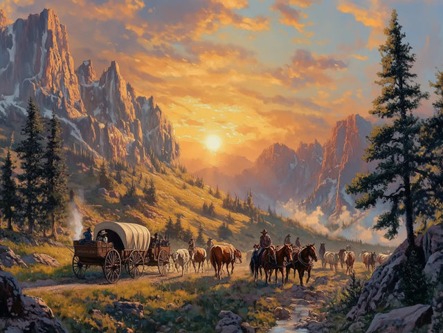 "Journey Through The West"– A Timeless Depiction Of Adventure -  Canvas Wall Art